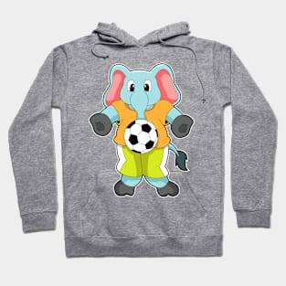 Elephant at Soccer Sports Hoodie